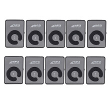 10X Mirror Clip USB Digital Mp3 Music Player Support 8GB TF Card Black