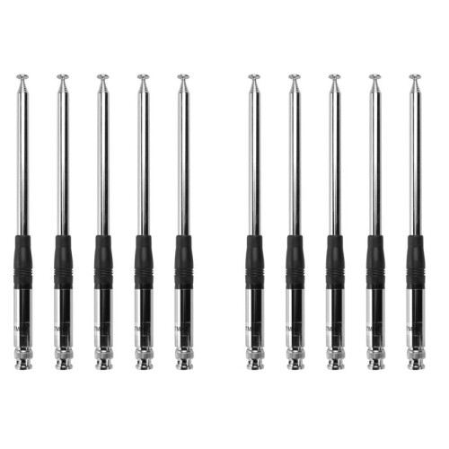 10X Antena de 27 Mhz 9 Polegadas um 51 Polegadas TelescóPicas/Haste Antenas HT para RáDio PortáTil/PortáTil CB com Conector BNC