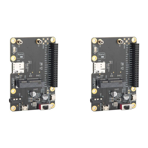 2X  3G/4G/LTE Module HAT Portable USB Expansion Board with SIM Card Slot Vertical Adapter Card for Raspberry Pi