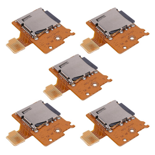 5X Micro- TF Card Slot Socket Board Replacement for   Game Console Card Reader Slot Socket