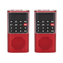 2X L-328 Portable Pocket FM Auto Scan Radio Music Audio MP3 Player Outdoor Small Speaker with Voice Recorder