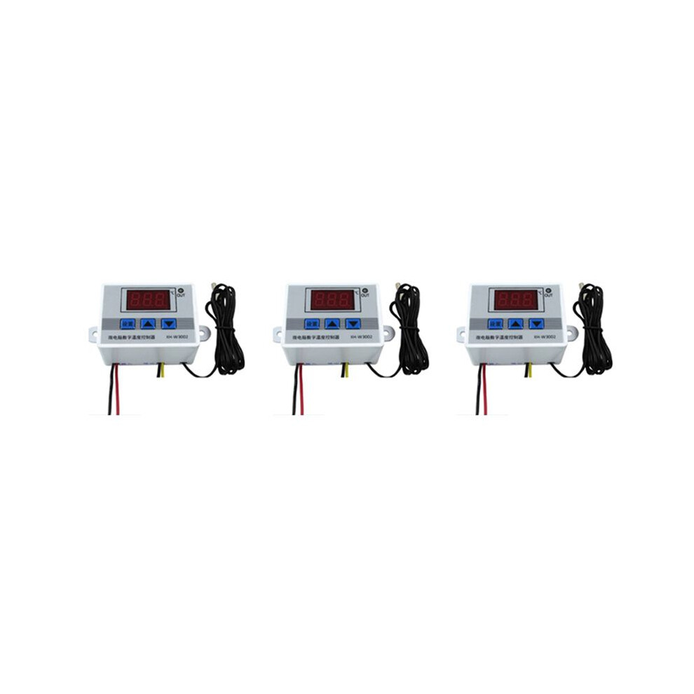 3X XH-W3002 220V Digital LED Temperature Controller 10A Thermostat Control  Probe with Waterproof Sensor W3002-image-OPC-PWKW2K8-NEW