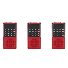 3X L-328 Portatile Pocket FM Auto Scan Radio Musica Audio Lettore MP3 Altoparlante da Esterno con Registratore Vocale