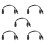 5 Pcs 5.5x2.1mm 1 to 2 M/F  Power Splitter Cable for Security CCTV Camera 1