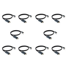 10X Adaptateur de Câble USB C Vers Adaptateur de Câble 4K 60 Hz pour 3 Compatible pour TéLéPhone Android ChromeBook Etc