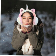 Warm Earmuffs Plush Unicorn Ear Warmer Winter Cute Earmuff for Adults Outdoor Skiing Headband