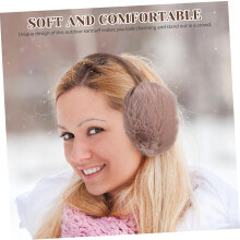 Fashionable Warm Earmuffs for Women Plush Fabric and Plastic Ear Warmers Comfortable