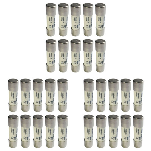 30 Pcs 1000 VDC Fuse Solar PV Explosion-Proof Fuse Silver - 20A