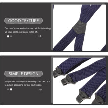 Unisex elastische bretels met 4 clips, 3,8 cm breed, maïspatroon, verstelbare broekbretels