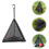 Triangle Hanging Drying Mesh Net for Clothes and Nuts, Black PVC and Nylon Material 1