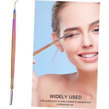 Peine de cejas con aguja de acero inoxidable para levantar pestañas, herramienta para permanente de pestañas para uso en salones y en casa.