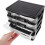 Multi-layer Desk Drawer Organizer 4-tier Small Desktop Storage Box Black 1