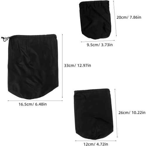 3pcs Down Jacket Storage Bag Compression Stuff Sack Drawstring Travel Clothes Organizer 1