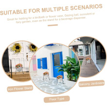 Supporto per fiori in ferro, supporto per piante per la decorazione di casa, esterni e giardino, portavaso in ferro battuto.