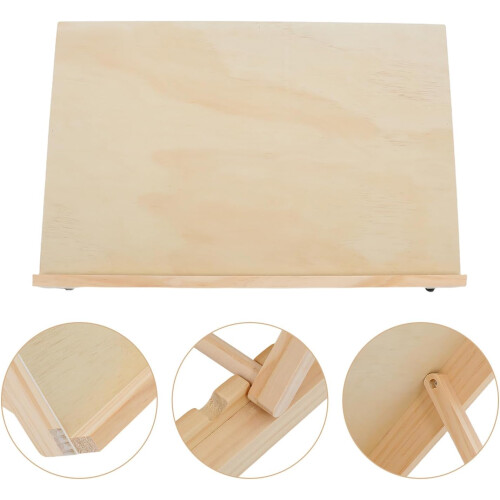 Portable Desktop Wood Folding Easel Small Table Easel for Painting Adjustable Height and Angle