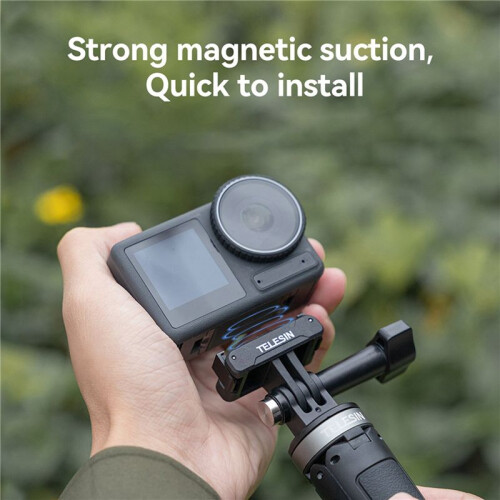 5X TELESIN Magnetic Two Claw Adapter Action Camera Accessories for  OSMO Action 3 Adapter