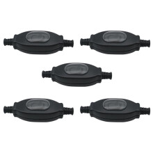 5X 3A 250V 8mm Vattentät i Sladdbrytare IP65 Rund Tråd Silver Kontakt Dubbelsnittsbrytare Damm