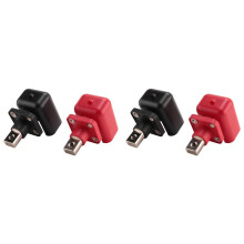 4 Pcs 200A All-Copper Lithium Battery Post High-Current Copper Terminal Battery Connector Storage Terminal(B)