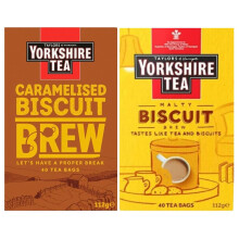 Yorkshire Tea Variety Pack x40 Tea Bags, Flavours Inc. Malty Biscuit Brew and Caramelised Biscuit B