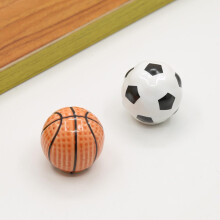 Basketball- und Fußball-Design, 2 Stück Keramik-Schubladengriffe, einfache Montage, korrosionsbeständig