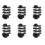 6 Pcs 1/4 Inch 6.5mm Stereo Audio PCB Panel Mount Headphone Jack Socket 6 Pin 1
