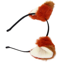 Fox Ears Headband Plush Furry Animal Cosplay Cute Halloween Fox Headband Plush Furry Animal Ears for Girls
