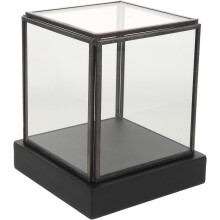 Glass Display Box Dustproof Square Cabinet for Collectibles