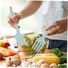 Ergonomische Silikongabel zum Kochen und Servieren, wiederverwendbare Multifunktionsgabel aus robustem Silikon