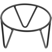 Support pour boule de cristal en fer, support pour sphère, structure simple et stable, rond, noir, taille L