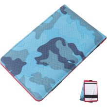 Golf-Scorebuch mit Oxford-Stoffeinband, Camouflage-Blau, tragbares Scorebuch