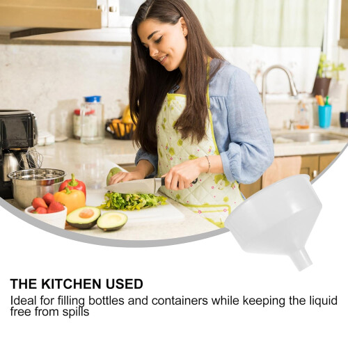 Large Plastic Funnel Kitchen Tool for Liquid Transfer with Wide Mouth Design Suitable