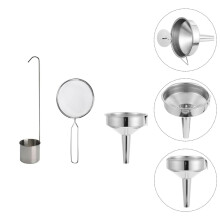 Stainless Steel Wine Funnel Set with Mesh Filter and 25ml Measuring Spoon