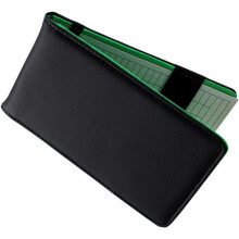 Golf Score Recording Book PU Leather Black Single Sheet Scorecard Holder Portable Golf Score Keeping Supply