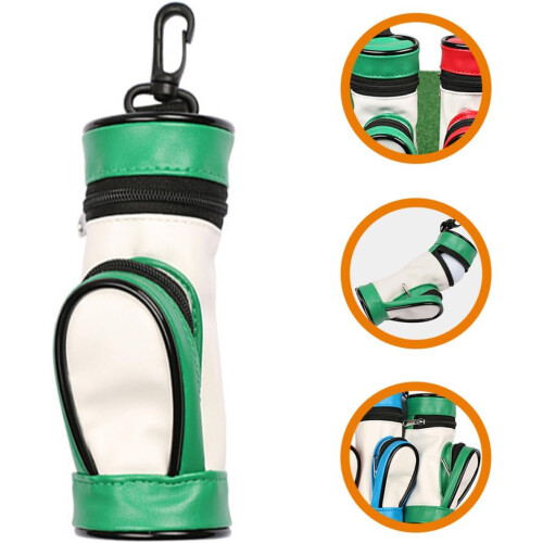 Set de acessórios de bolsa de golfe com bola de 3 compartimentos e bolsa de tee reutilizável 1