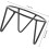 Support pour boule de cristal en fer, support pour sphère, structure simple et stable, rond, noir, taille L 2