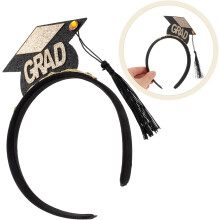 Graduation Headband Mini Cap Headdress for Graduation Ceremonies Parties Class of Hair Band Costume Accessory