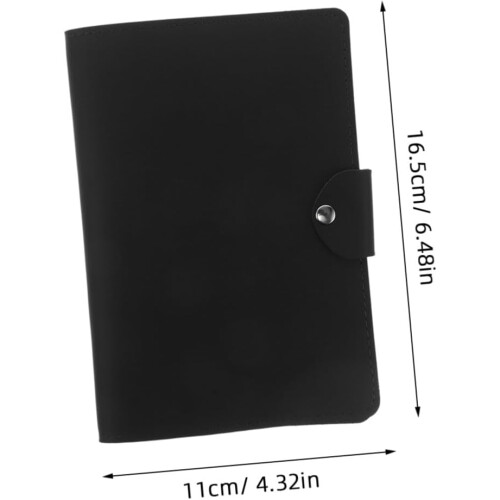 Pu Leather Golf Scorecard Holder Log Book Black Small Golf Notebook Journal 1