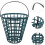 Golf Ball Basket Medium 75 Balls Capacity Plastic Golf Range Picker Bucket with Carry Handle 8