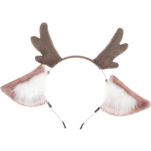 Plush Ear Headband Party Headdress Cute Animal Ear Hairband Soft Faux Hair Décor