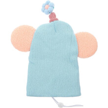 Universele skihelmhoes voor jongens, meisjes en volwassenen. Cartoon blauwe bloemen helmhoes. Winter ski-accessoires. Praktische sneeuwsportartikelen.