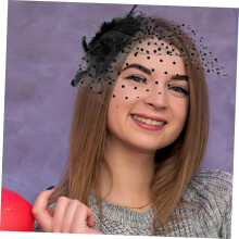 Ženy Tea Party Fascinator Hat Veil Svatební nevěsta Čelenka Dekorace Vlasové doplňky pro ženy Černá