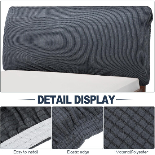 Elastischer Kopfteilbezug, minimalistisches Design, dehnbares Polyestergewebe 2