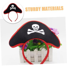 Pirate Hat Headband and Halloween Party Cosplay Hairband Pirate Headdress Prop for Costume Accessories