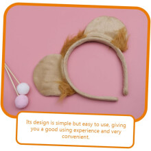 Serre-tête oreilles de lion avec queue, adorable coiffe pour festival ou fête, accessoire de coiffure féminin
