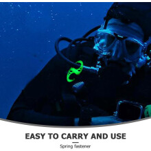 Heavy Duty Double Ended Metal Snap Diving Clip with Night Glow Double Side Trigger Snap Hook