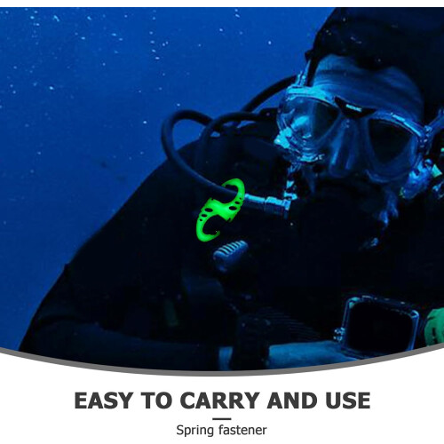 Heavy Duty Double Ended Metal Snap Diving Clip with Night Glow Double Side Trigger Snap Hook