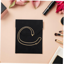 Bolsa de almacenamiento de joyas mini, estuche de viaje con cierre a presión para guardar collares, pulseras y pendientes. Diseño plegable.