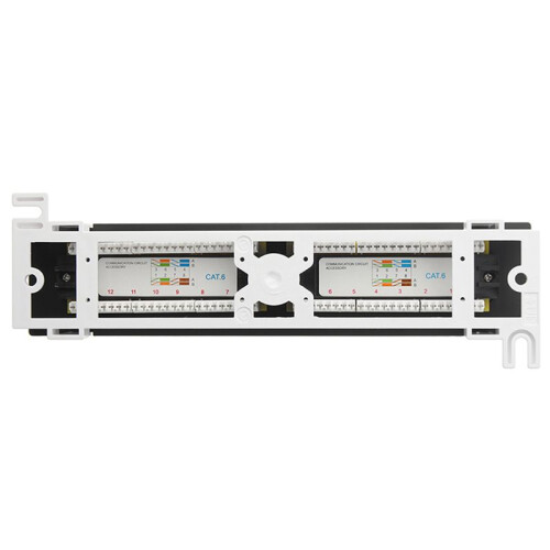 4X Network Tool Kit 12 Port CAT6 Patch Panel RJ45 Networking Wall Mount Rack with Surface Wall Mount Bracket