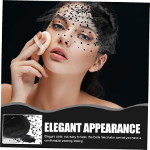 Women Tea Party Fascinator Hat Veil Wedding Bride Headdress Decoration Hair Accessories for Women Black