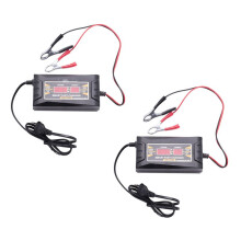 2X Son-1210D + Lcd-Intelligentes Schnelles Blei-Säure-Ladegerät 12V 10A für Auto-Motorrad-Eu-Stecker